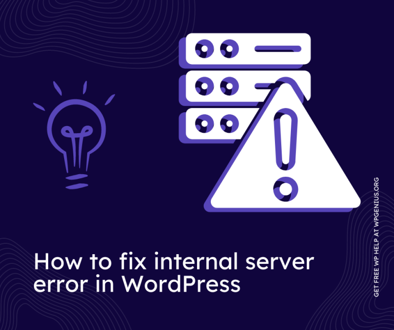 How to fix internal server error in WordPress